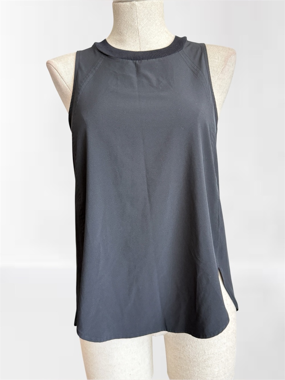 Athleta High-Neck Tank Top | Size XS | Black